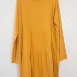Nasty Gal NWT Mustard Long Sleeve Tiered Smock Dress Size 22 Photo 0