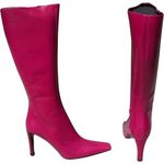 Donald Pliner Couture Pink Fuchsia Calf Leather Boot Full Side Zipper NWT $425 Size 7 Photo 2