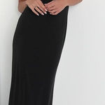 Lulus Romantic Chance Black Halter Backless Mermaid Maxi Dress Bridesmaid Sz L Photo 0