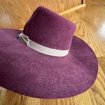Charlie 1 Horse Wool Felt Wide Brim Western Fedora Hat Plum Satin Band Women L Photo 5