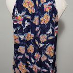 Anthropologie Daniel Rainn navy paisley crochet halter tank size medium Photo 4