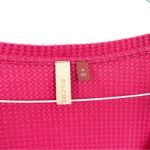 Anthropologie  Pilcro Ruffled V-Neck Waffle Rasberry Pink Long Sleeve Shirt Top Photo 7