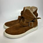 Rockport suede fur lined boots brown‎ white womens size 9.5 winter neutral Brown Photo 2