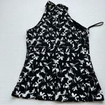 White House | Black Market floral twist halter top sleeveless blouse small Photo 1