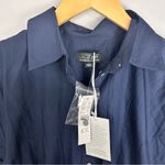 J.Crew  Elena Mini Shirt dress in Cotton Poplin Navy Blue Size 0 NWT Photo 10