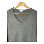 J.Jill  Gray V-Neck Knit Tunic‎ Sweater Long Sleeve Casual Women Size Medium Photo 1