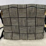 Loredana Vintage Bag Purse Italian Made Woven Gold Accents Straw & Black Photo 1