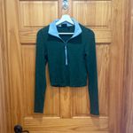 Urban Outfitters  Out From Under Size Medium Green and Blue Collared Crop Top. Photo 1