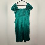 Green Satin Corset Mini Dress NWOT Size XL Photo 2