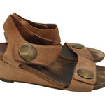 Taos Carousel 3 Wedge Sandals Brown Leather Adjustable Comfort Womens 41 10 Photo 0