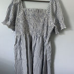 Draper James  Cam Smocked Blue And White‎ Striped Dress Size 2x Photo 0