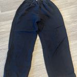 Bryn Walker  Women's Size M Black 100% Linen Pull On Wide Leg Cropped Pants Photo 0