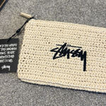 Stüssy Stussy Ivory Raffia Zip Pouch Photo 0