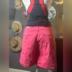 British Khaki Pink Shorts with Blue Embroidered Sharks Size 4 Photo 2