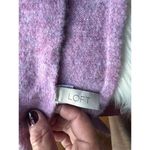 Loft Purple Knit Scarf with Ruffle Edges Photo 2