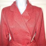 Red Dress Boutique Aura On a High Note Coat Tie Waist Double Breasted Porcelain Rose Pink M Photo 3