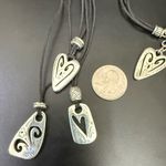 Brighton Retired Brazilian Multi Cord Triple Heart Pendant Necklace Photo 7