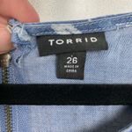 Torrid  Denim Chambray Leaf Print Sleeveless Skater Dress Sz.26W Photo 5