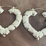 Gold Filled Style Heart Shaped Bamboo Earrings Photo 0