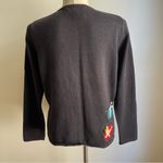 Tiara International Vintage Christmas Cardigan Sweater Zip Beaded Gifts Large Photo 5