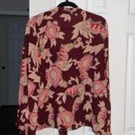 Show Me Your Mumu  Burgundy and Pink Floral Blouse Photo 4