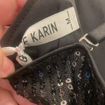 Grace Karin  black sequin one shoulder top size M 90’s style Photo 6