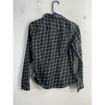 Talbots Womans Petite Long Sleeve Button Down Dress Shirt 8 P Black White Photo 1