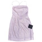 NWT Lulus Earned Your Win Pink Metallic Lace Photo 3