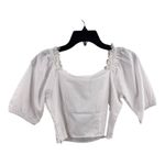 Daisy Street ‎ White Cropped Blouse New Small Photo 2