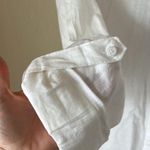 Risen  Los Angeles White Linen Blend Relaxed Fit Blouse Photo 8