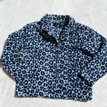 Route 66 Vintage y2k  leopard animal print long sleeve fleece button up jacket Photo 1