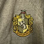 Box Lunch Harry Potter Hufflepuff Grey and Yellow V Neck Long Sleeve Sweater XL Photo 2