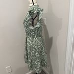 SheIn Olive and White Abstract Print Blouse Photo 1