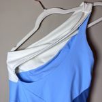 Summersalt  Side Stroke One Shoulder One Piece Swimsuit White Blue 10 Photo 6