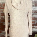 Jeanne pierre   Women's Cream Cable Knit Cowl Neck Sweater Size M Photo 0