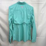 Under Armour  women's turquoise heat gear‎ long sleeve active button zip shirt M Photo 8