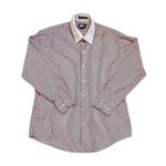 Blair red and white striped long sleeve button down shirt Photo 1