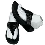 FitFlop Flare Rhinestone thong Comfort Wedge Slip On Sandals Size 6 Photo 1