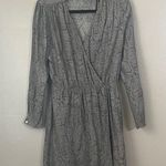 Parker  Luxury 100% Silk Olive Green/Black Elastic Waist Wrap Dress Sz M Photo 0