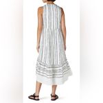 3.1 Phillip Lim  White Black Stripe Hi-Low Painted Dress 4 EUC Photo 1