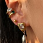 Boutique 18k gold plated stainless steel drop earrings non tarnish waterproof Photo 3