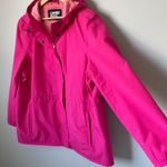 Lands' End  Hooded Lightweight Rain Jacket Bright Vibrant Pink Size Women's XL Photo 4