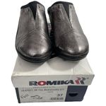 NEW Romika Mokassetta 271 Leather Mules Clogs Shoes Women’s Size EU 37 Silver Photo 0