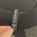 Athleta Women's XXS Black Knit Pullover Crew Neck Camo Sweater Sweatshirt Photo 3