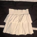 White Tiered Mini Skirt Photo 1