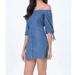 Bebe ✨ Off Shoulder Front Button Denim Dress✨ Photo 1