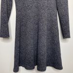 Theory Albita Long Sleeve Dress Stretch Speckle Knit 8 Navy Wool Blend Career Photo 2