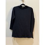 Eileen Fisher Black Funnel Neck Tunic Top Size XS Sweatshirt Boxy Lagenlook Photo 1