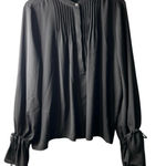 J.Crew  very pretty Elegant Black Pleated Blouse Photo 0