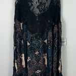 Free People  Dress Womens XS Black Geometric‎ Lace Overlay Soft Grunge Boho Nwt Photo 0